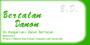 bertalan danon business card